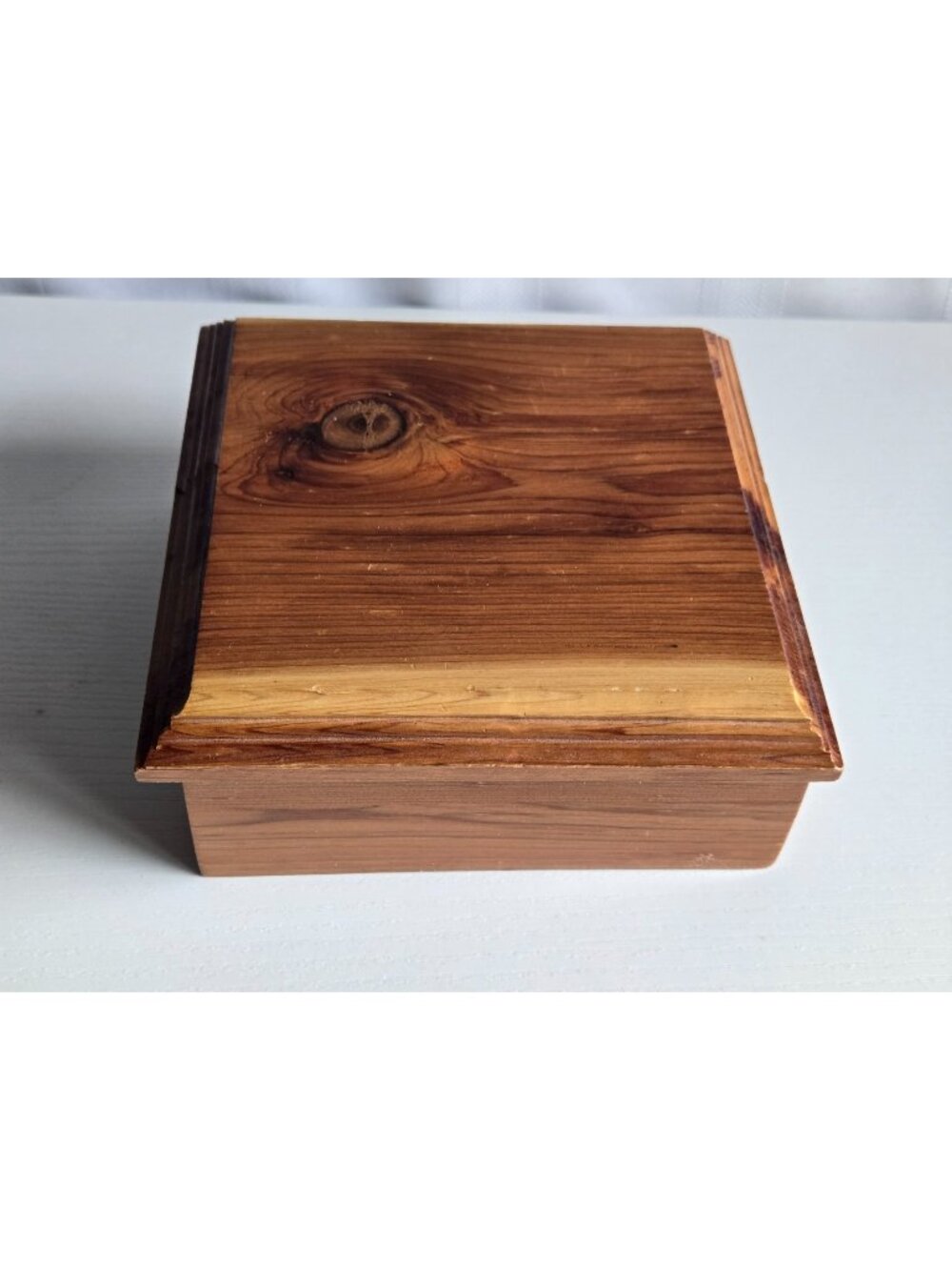 Vintage Wooden Square Keepsake Box